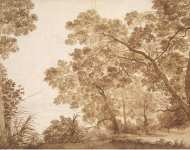 Desiderii Giovanni Domenico Forest on the Bank of a Lake or a River  - Hermitage